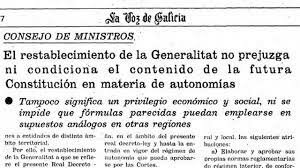 Restablecimiento de la Generalitat.