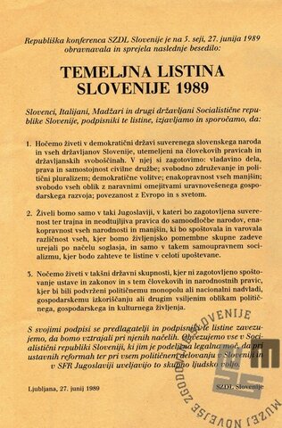 TEMELJNA LISTINA SLOVENIJE