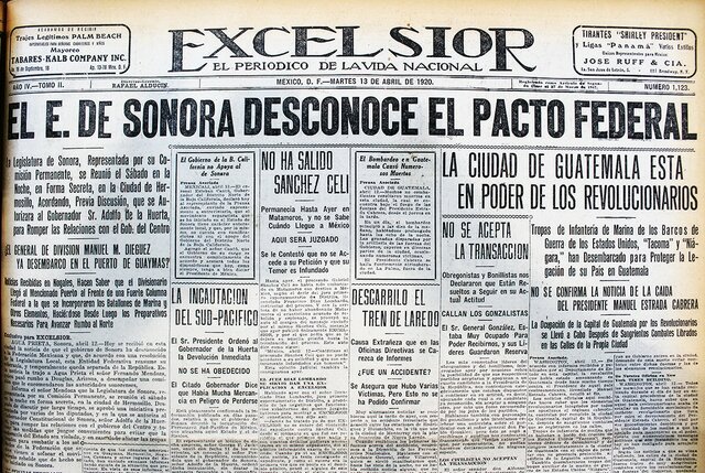 Álvaro Obregón responsabiliza al presidente Carranza de impedir su campaña política