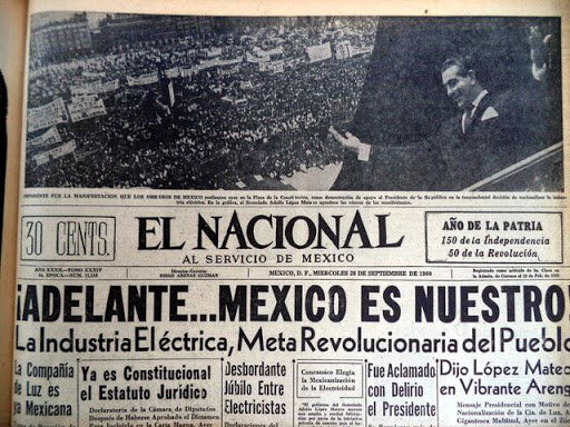 NACIONALIZACIÓN DE "LUZ Y FUERZA"