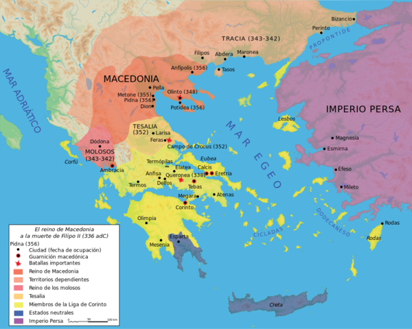 Los macedonios dominan Grecia.