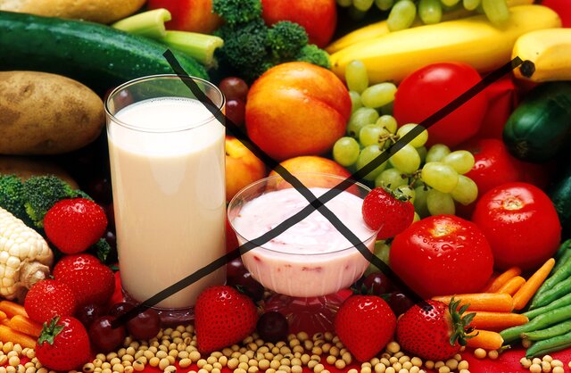 Prohibit milk and vegetables