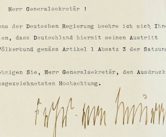 Abandono de Alemania de la Sociedad de Naciones