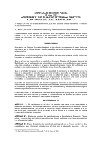 Aplicación de acuerdo secretarial