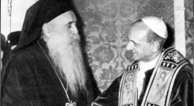 Pablo VI y Atenágoras en Jerusalén