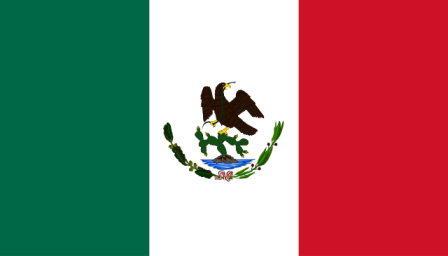 Bandera de la Primera República Federal (1823-1835, 1846-1857)
