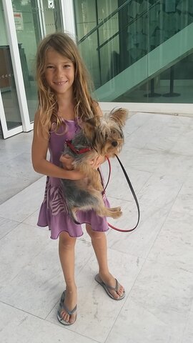 My dog comes to my life