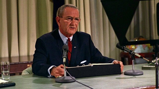 Lyndon Johnson Doesn't Run for Reelection