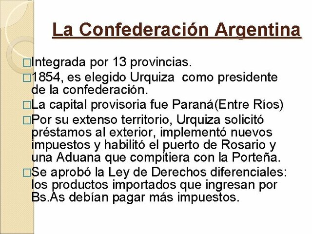 Buenos Aires se separa de la confederacion  Argentina