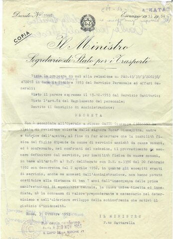 Esonerato permanentemente dal servizio