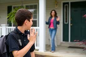 10:00am ~ leave for school