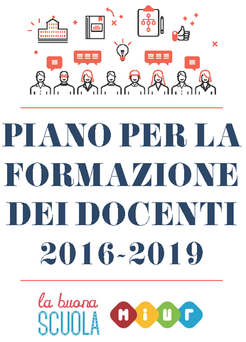 2016 Piano Nazionale Formazione Docenti 2016-2019