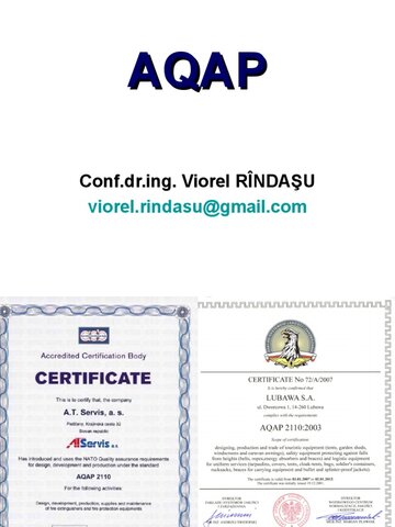 Adopción de la norma AQAP–1