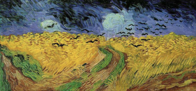 Campo de trigo con cuervos