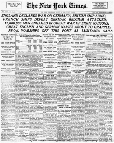 British declares war