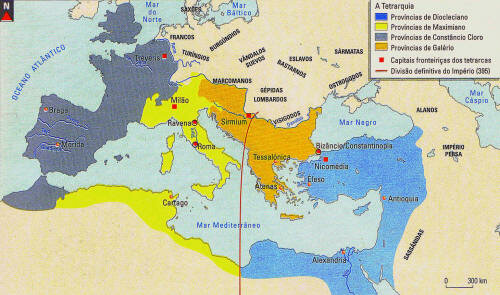 Divisão do Império em Tetrarquia