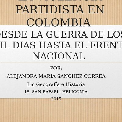 Timeline: Violencia Partidista en Colombia.