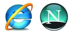 Lanzamiento de Microsoft Explorer y de Netscape Navigator.