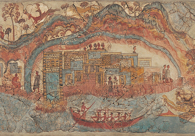 explosión de la isla de Thera.