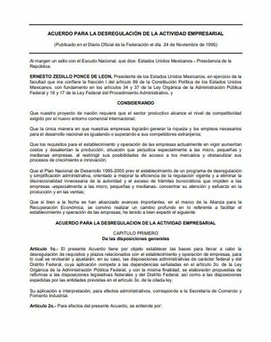 Acuerdo para la Desregulación de la Actividad Empresarial