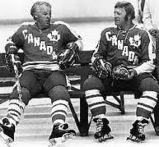 Canada wins the first hocky league against the Soviets