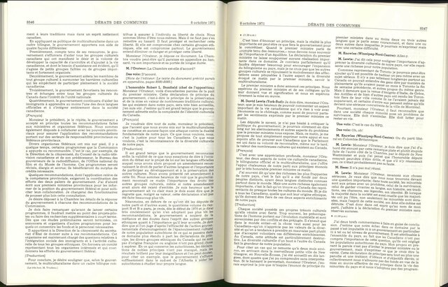 Mise en place de la politique canadienne du multiculturalisme