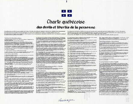 Adoption de la Charte québécoise des droits et libertés de la personne