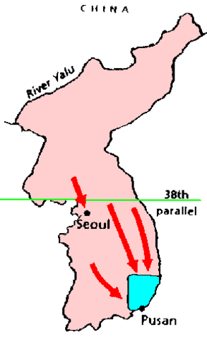 Surprise attack on South Korea