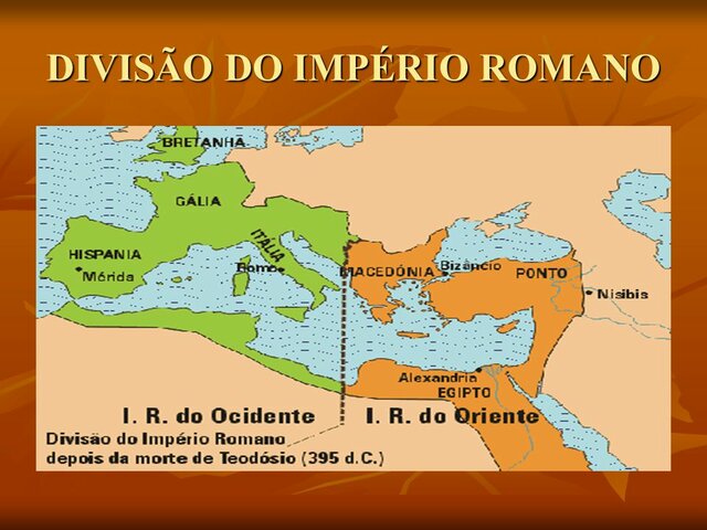 Divisão do Império em Ocidente e Oriente