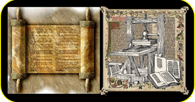 1450 - El primer libro impreso y la invención de la prensa móvil