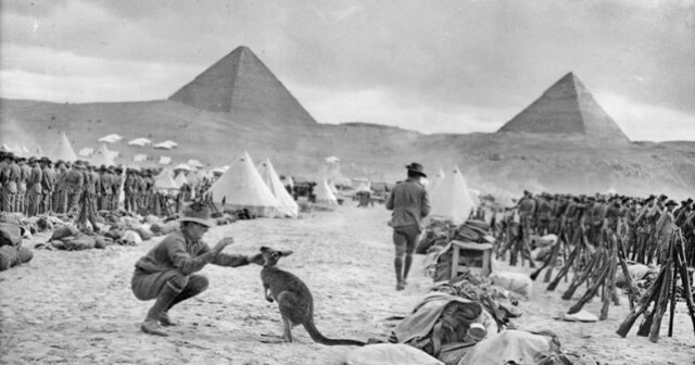 Units of the AIF (Australian Imperial Force) began disembarking at Egypt
