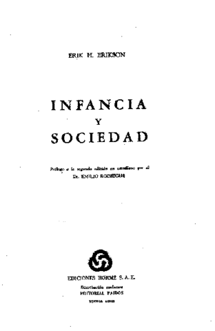 Erikson publica "Infancia y Sociedad"
