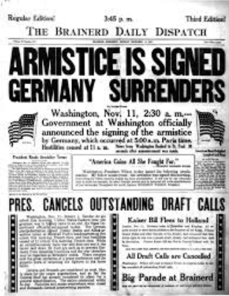 Armistice Ending WWI
