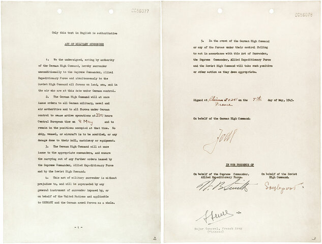 Rendición de Alemania en la II Guerra Mundial