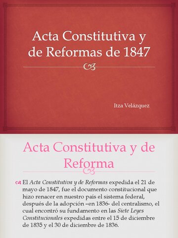Acta Constitutiva y de Reforma