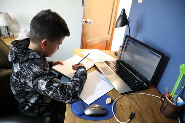 3. Third, I put on my clothes and take classes.