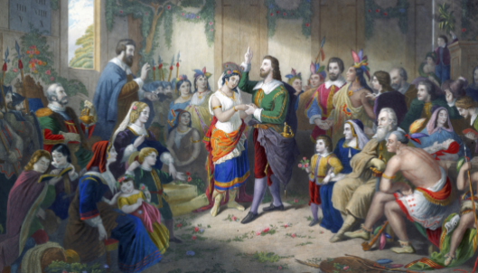 Pocahontas and John Rolfe marry