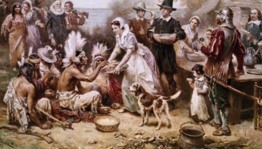 Thanksgiving celebration feast is held