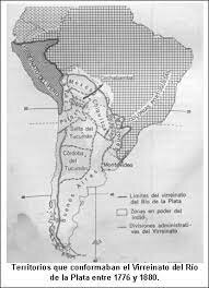 División del Virreinato del Rio de la Plata en Intendencias