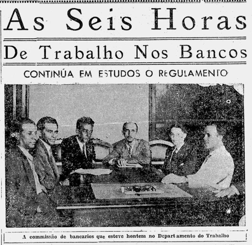 Dezembro de 1932: atuação da Associação na elaboração do regulamento acerca da jornada de trabalho nos bancos.