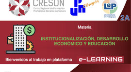 Timeline: Intitucionalización Desarrollo Económico y Educación