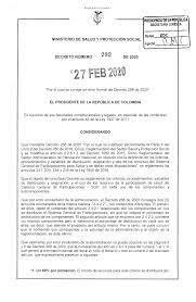 DECRETO 292 de 2020