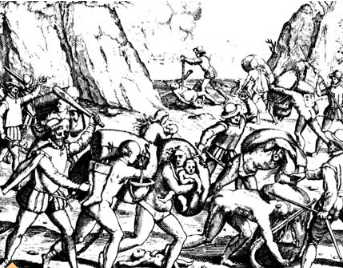 Violento alzamiento de los naturales contra los españoles