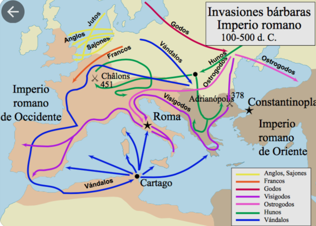 Caída del imperio romano de occidente (476 d.C)