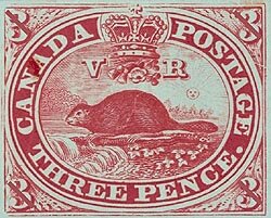 Canada’s first official postage stamp issued