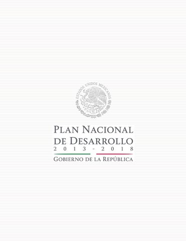 Plan Nacional de Desarrollo 2013-2018
