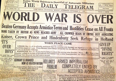 Armistice ending WW1