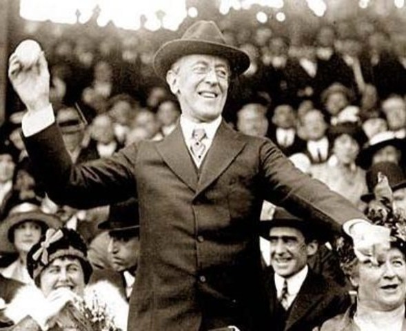 Wilson gave a speech about declaration of war on Germany