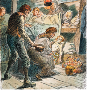 Condition sur les navires en direction de l'amérique du nord vers 1830