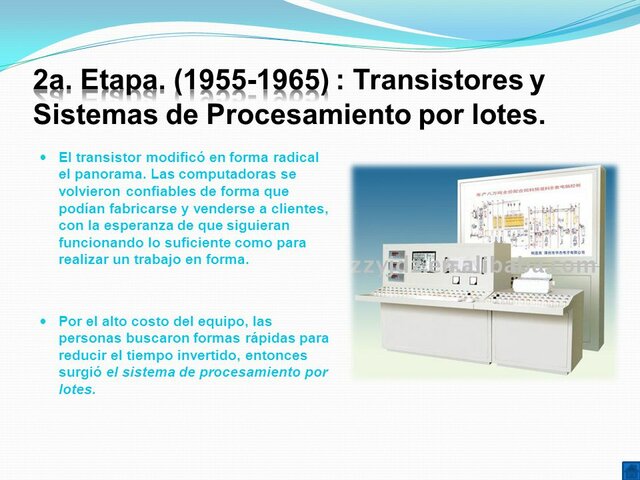 Segunda Generación: Transistores y sistemas por lote (1955-1965)